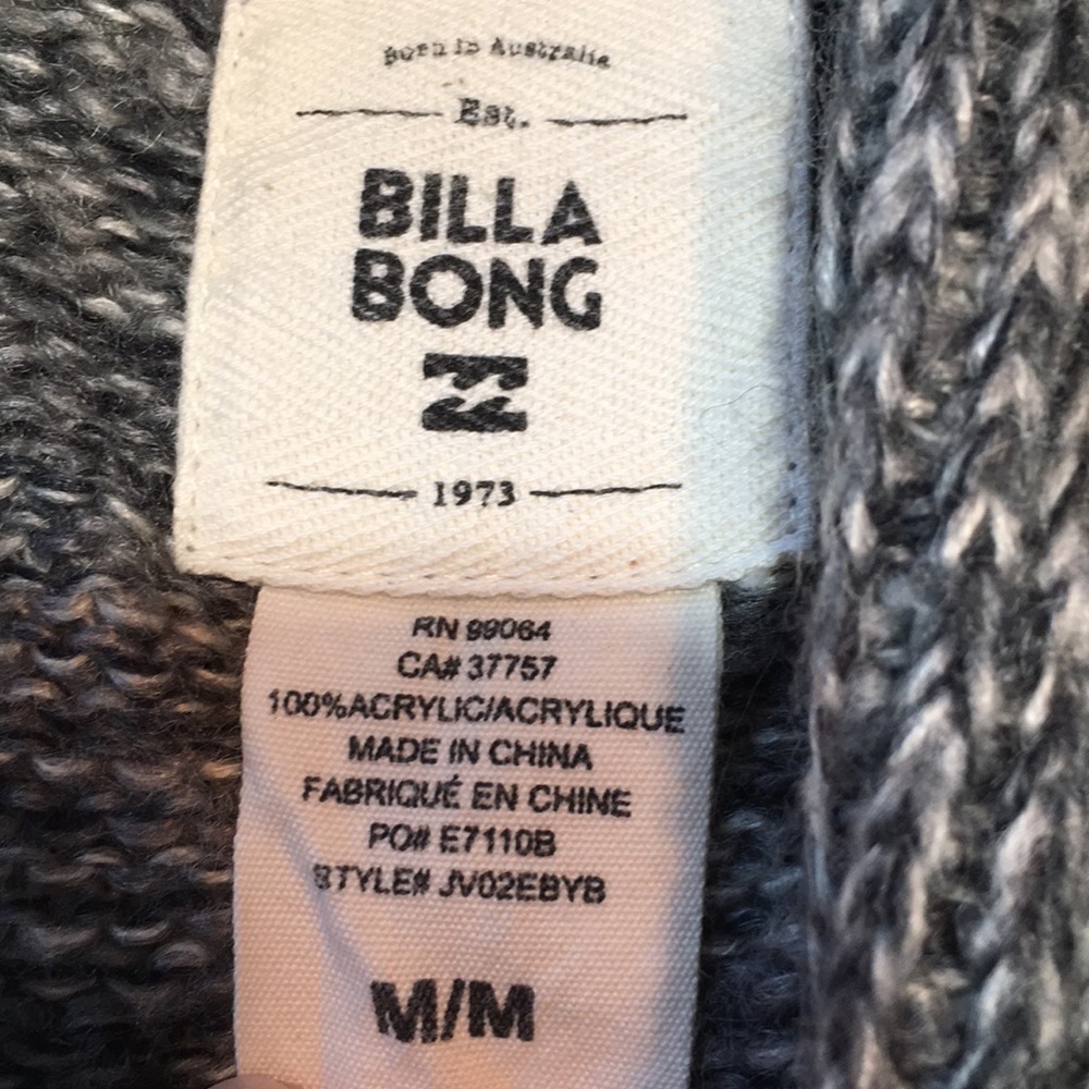 Billabong sweater cardigan size medium - Picture 4 of 10